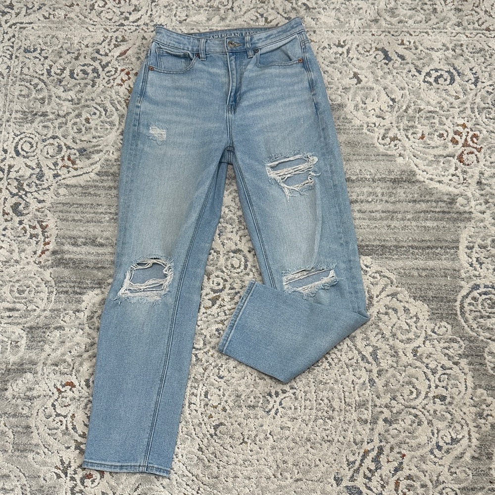 American Eagle Outfitters Light Blue Straight Leg Jeans